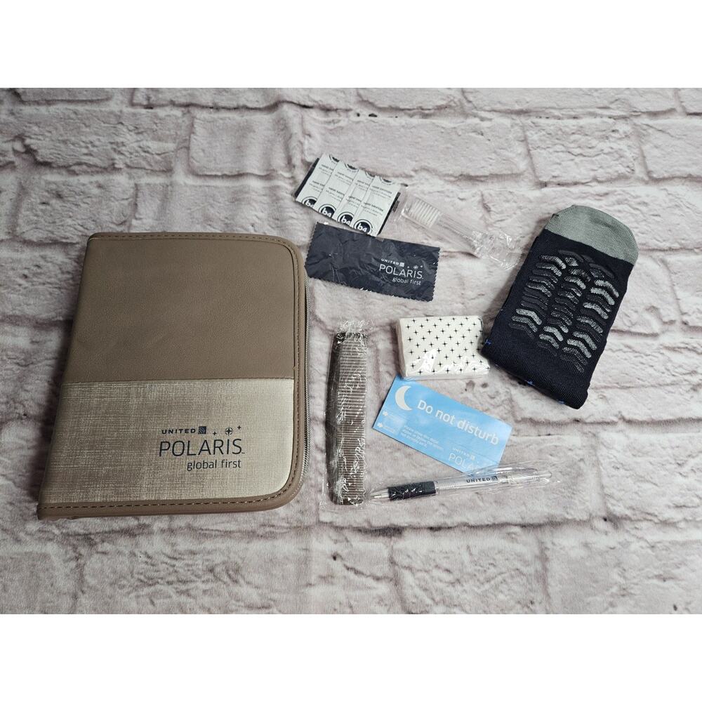 united polaris toiletry kit airline amenity travel